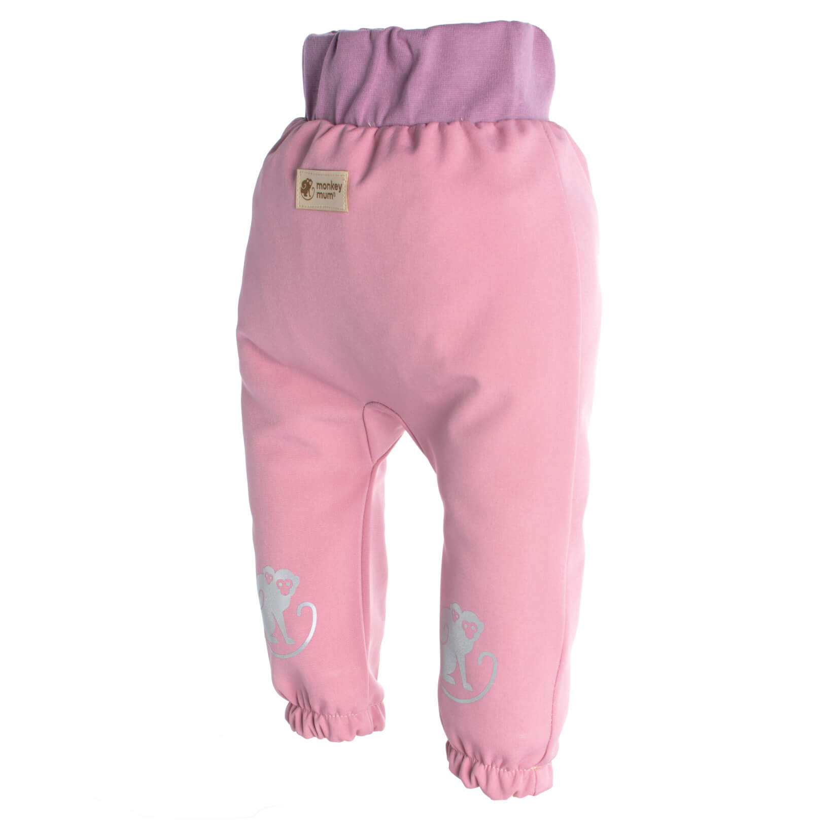 Dziecięce softshellowe spodnie z membraną Monkey Mum® - Cukrowa wata