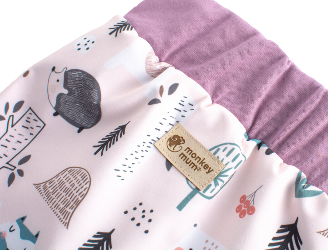 Dziecięce softshellowe spodnie z membraną Monkey Mum® - Dzienne zwierzątka