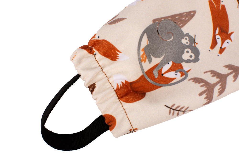 Dziecięce rosnące spodnie softshellowe z membraną Monkey Mum® - Lisią zabawa