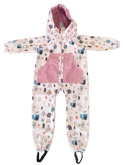 Monkey Mum® Kombinezon softshellowy z membraną – Dziennne zwierzątka - rozm. 98/104, 110/116