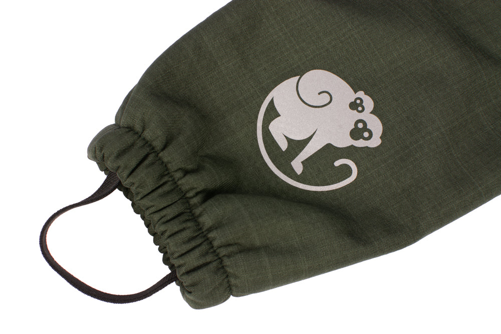Dziecięce rosnące zimowe softshellowe spodnie z barankiem Monkey Mum® - Khaki myśliwy