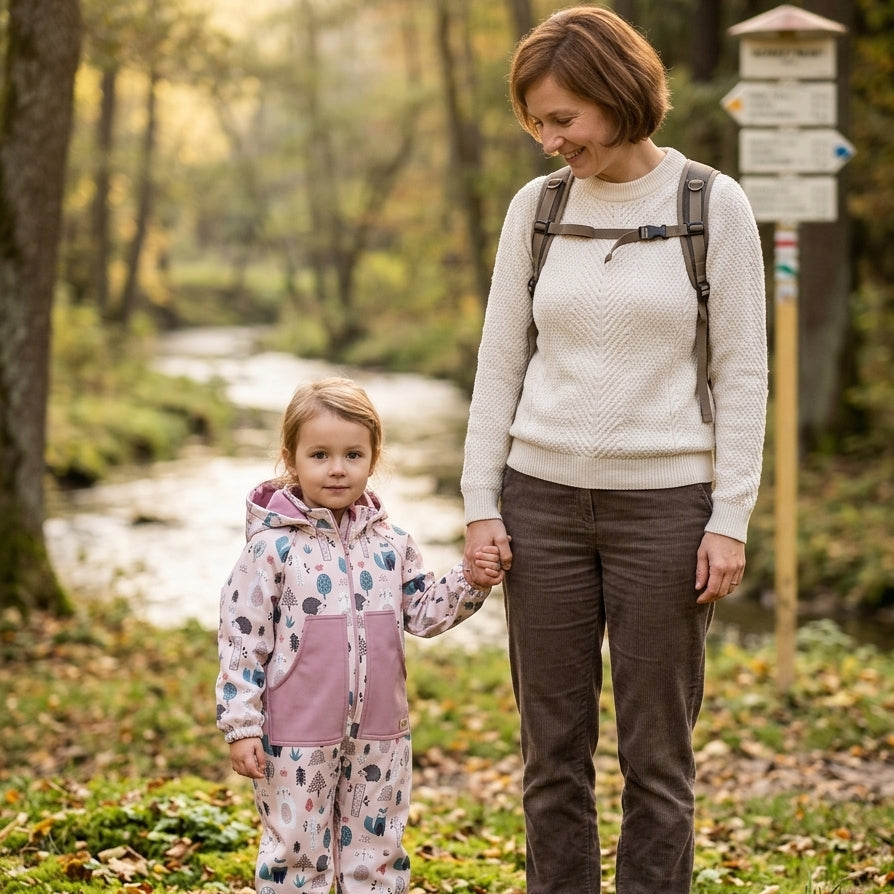 Monkey Mum® Kombinezon softshellowy z membraną – Dziennne zwierzątka - rozm. 98/104, 110/116