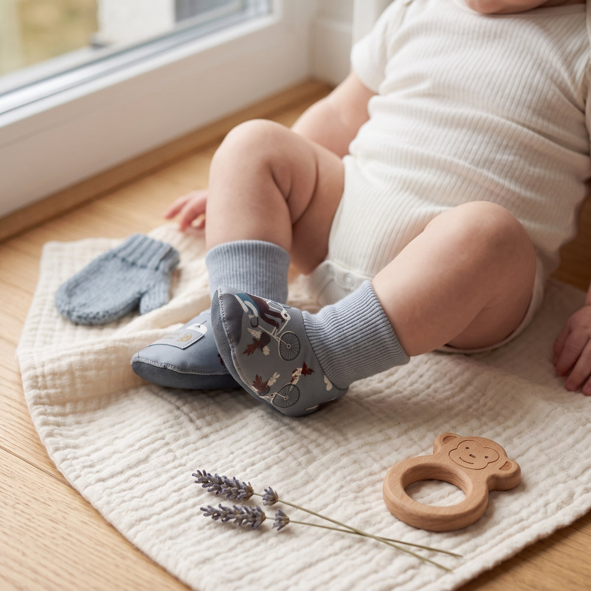 Monkey Mum® Softshellowe niechodki z membraną - Wilki na rowerze