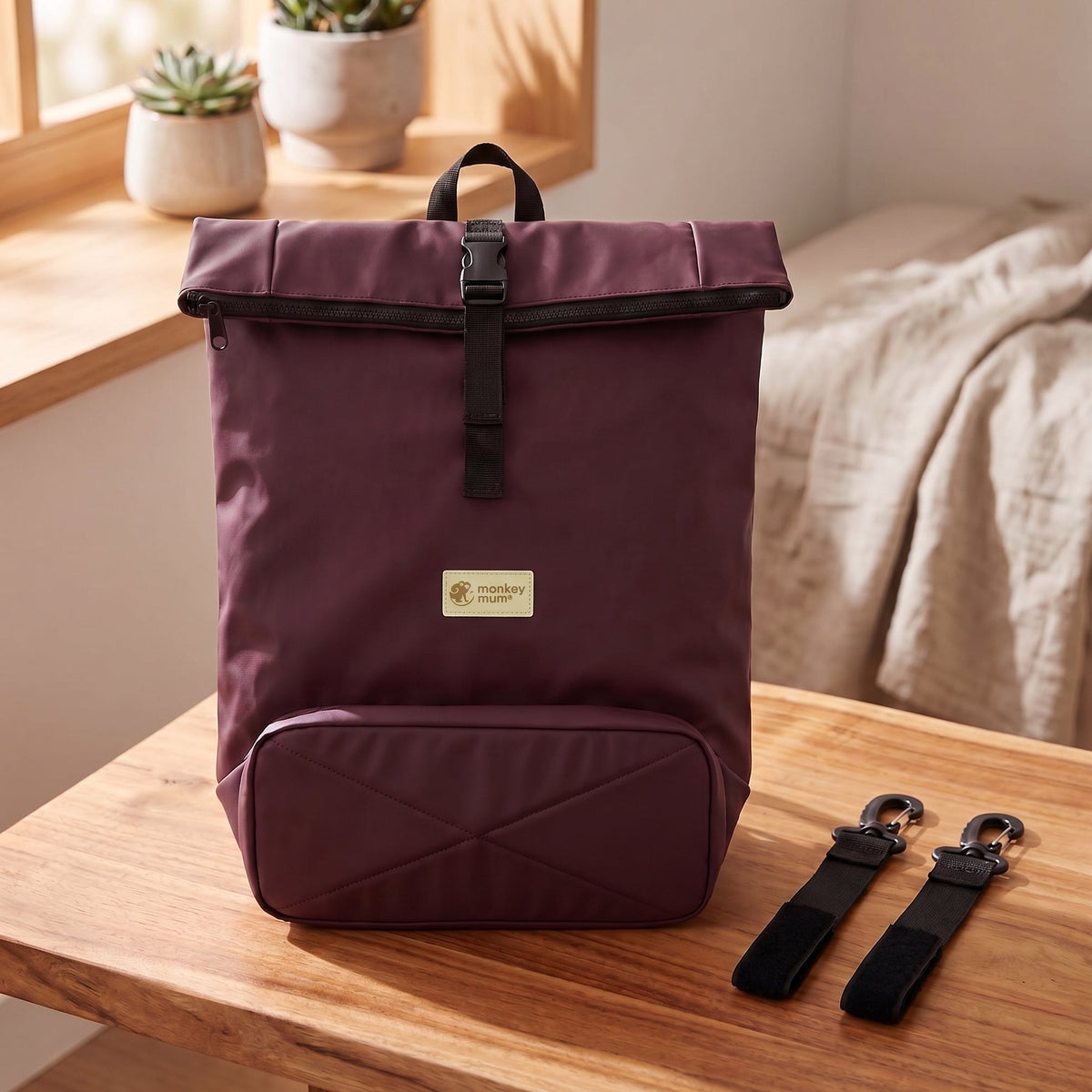 Monkey Mum® Plecak softshellowy do wózka – Ślad niedźwiedzia