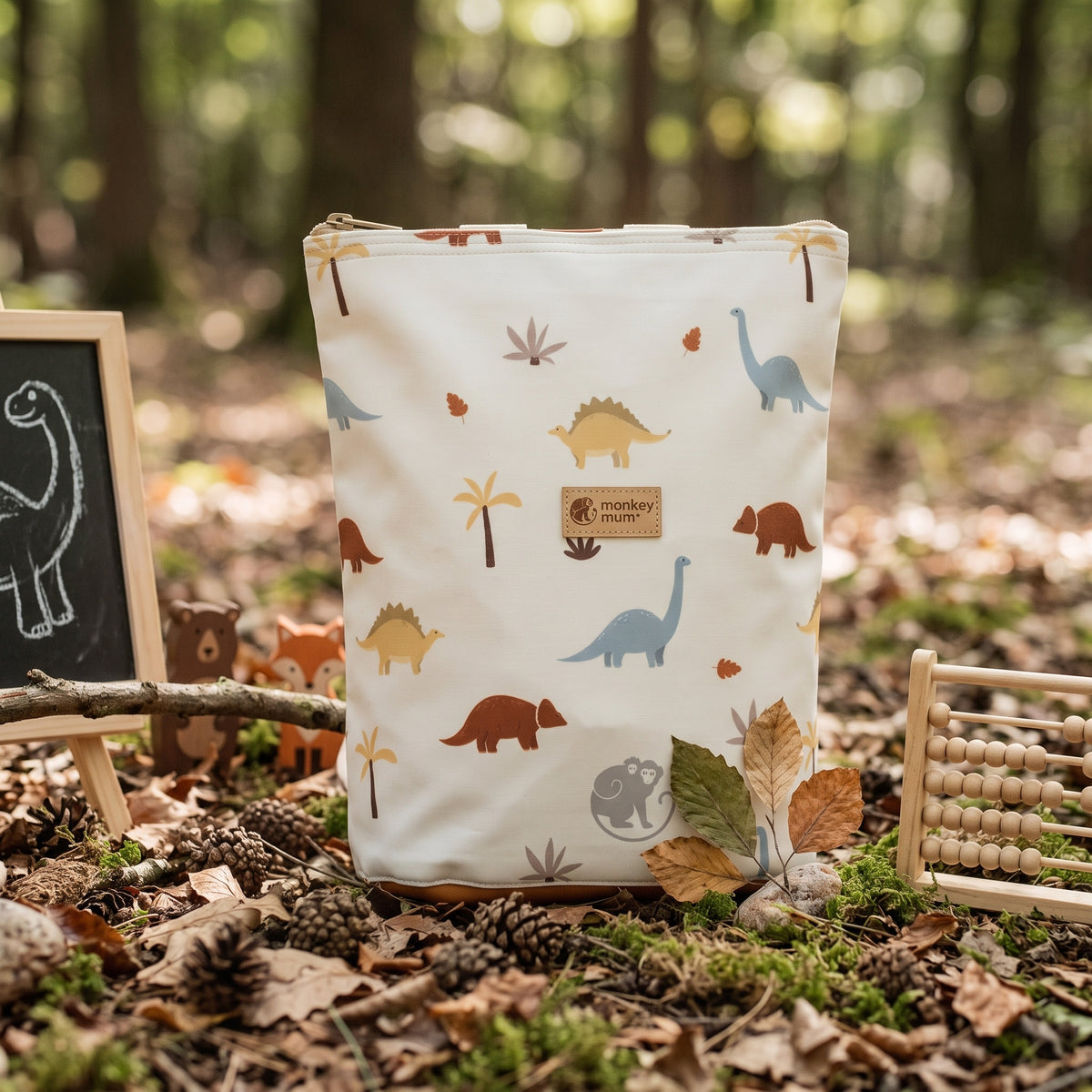 Dziecięcy plecaczek softshellowy Monkey Mum® - Dinozaurza opowieść