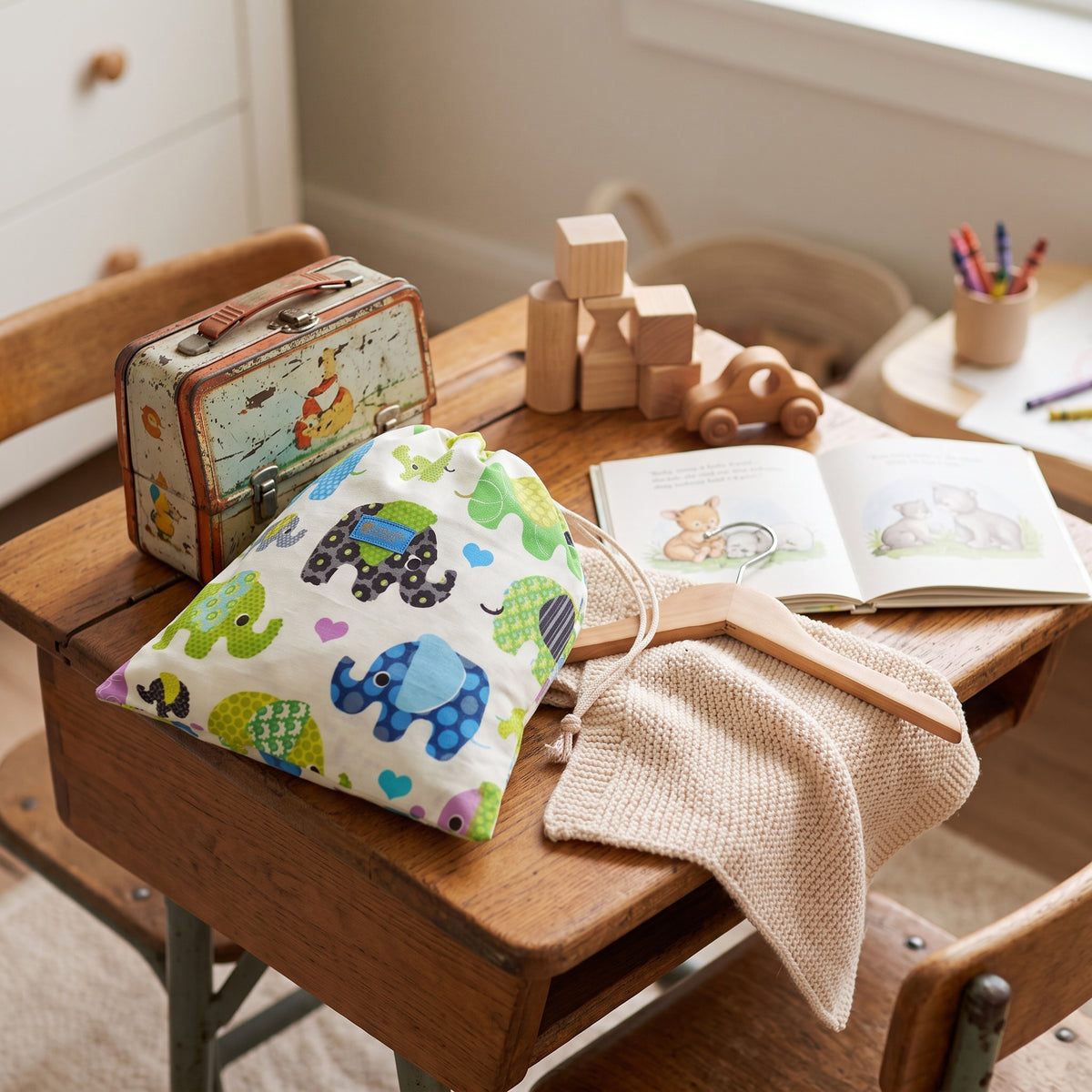 Worek materiałowy Monkey Mum® - Wesoły słoń