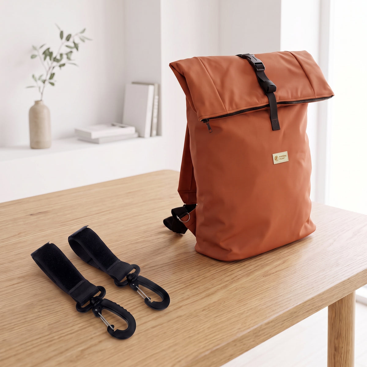 Monkey Mum® Plecak softshellowy do wózka – Jesienne liście