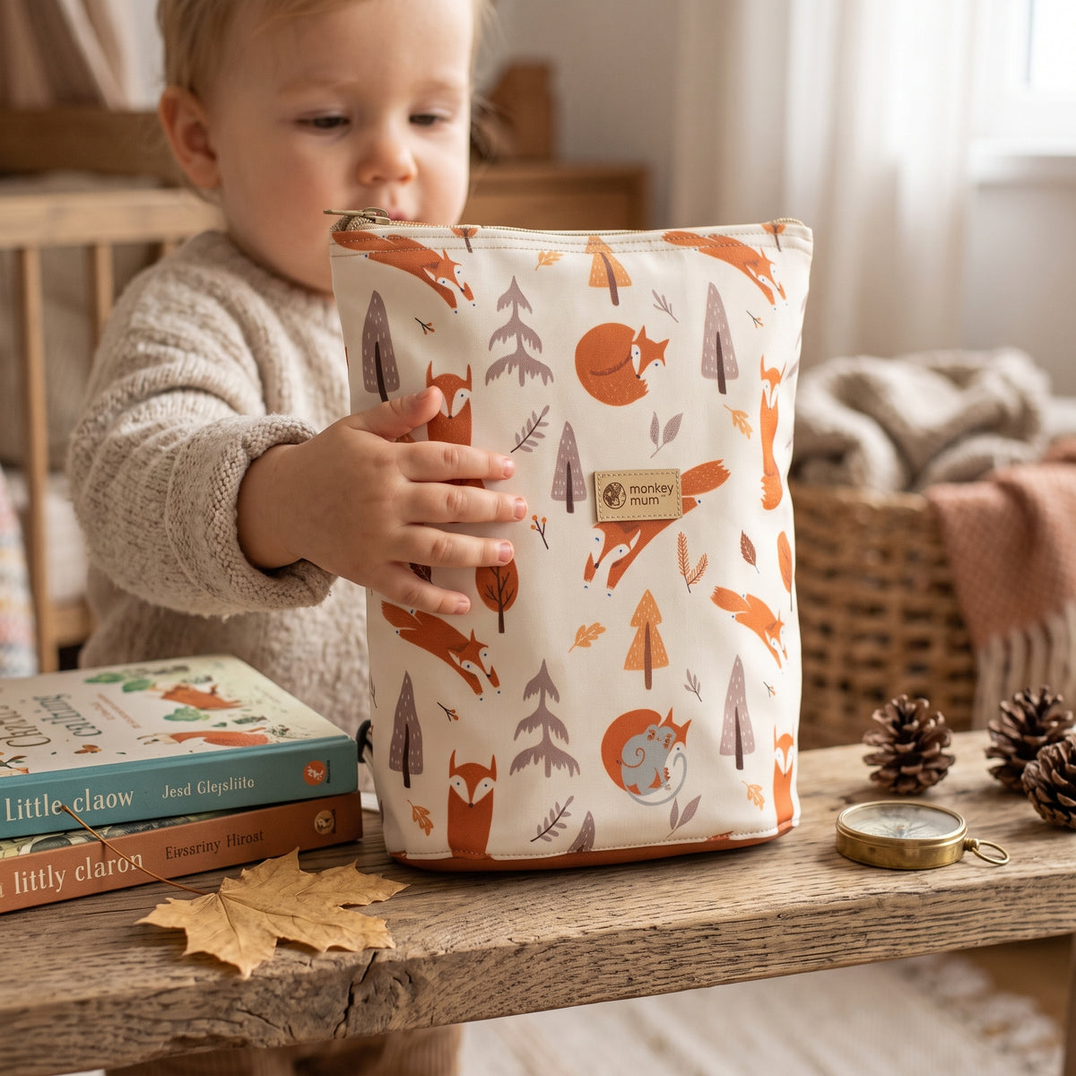 Dziecięcy plecaczek softshellowy Monkey Mum® - Lisią zabawa