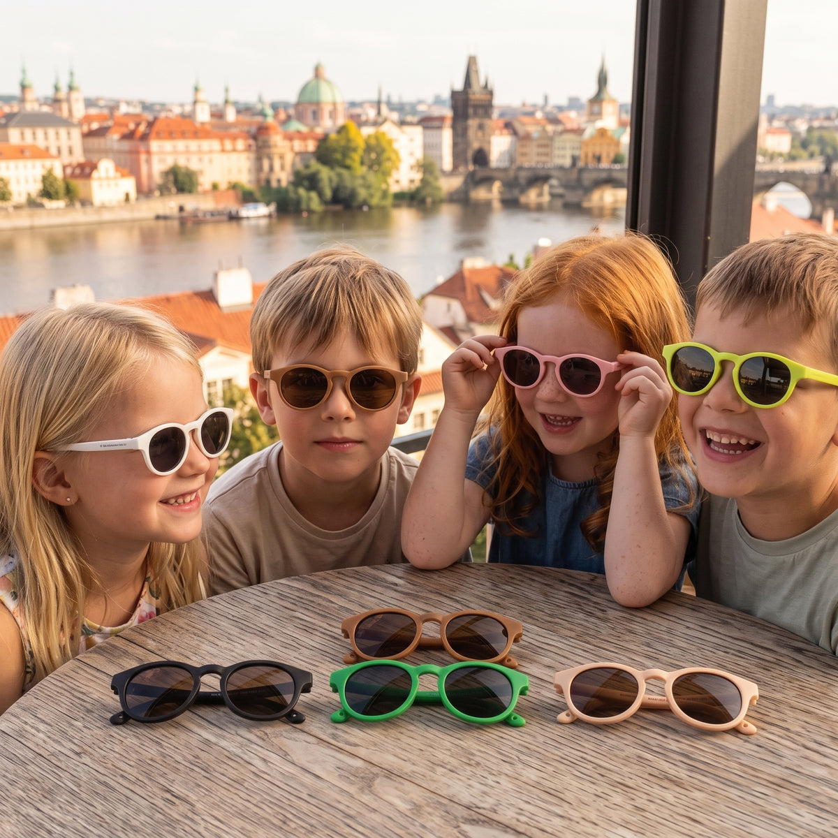 Dziecięce okulary przeciwsłoneczne Monkey Mum® - Małpi wyraz - więcej kolorów
