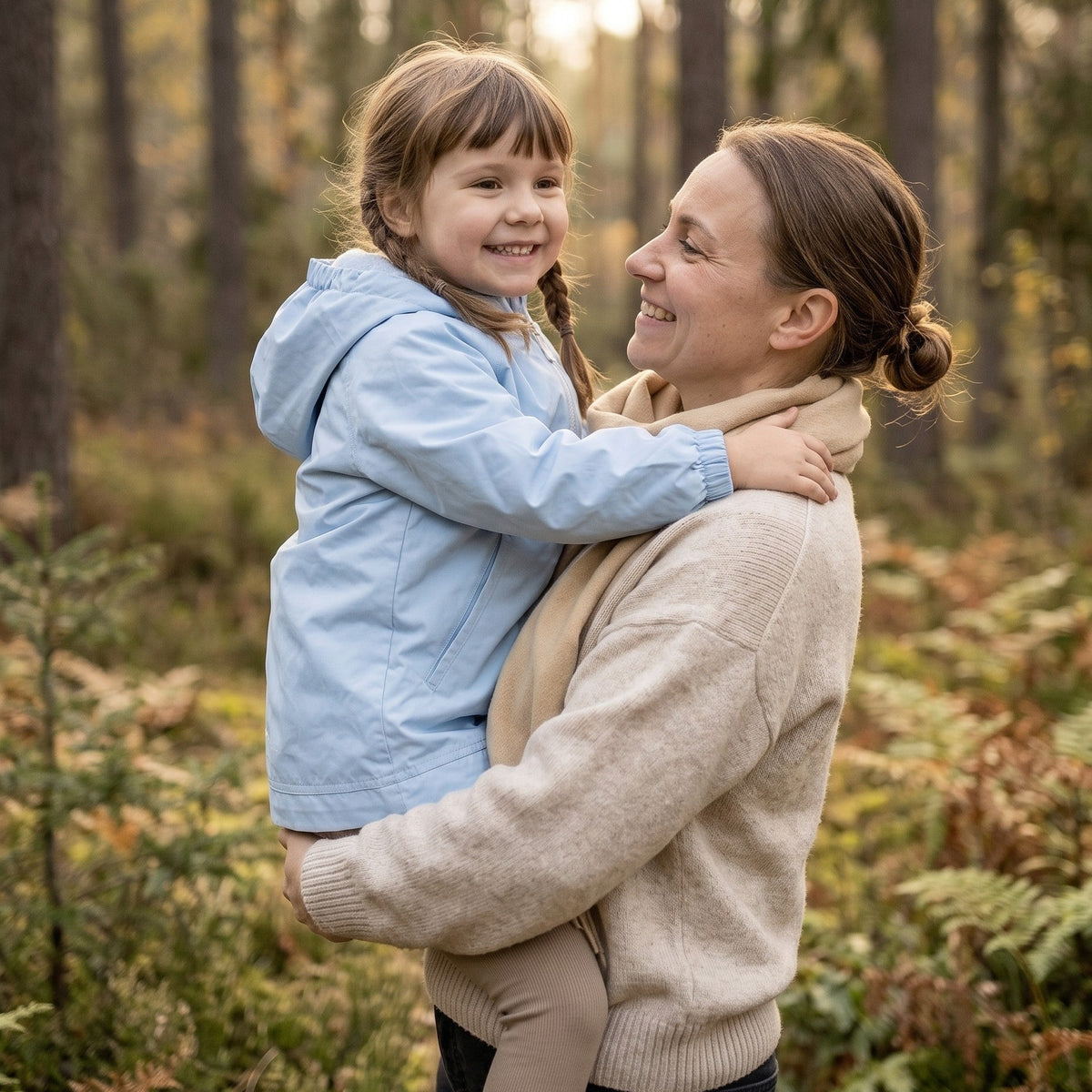 Monkey Mum® Kurtka z ortalionu z rękawem raglanowym - Jasnoniebieska