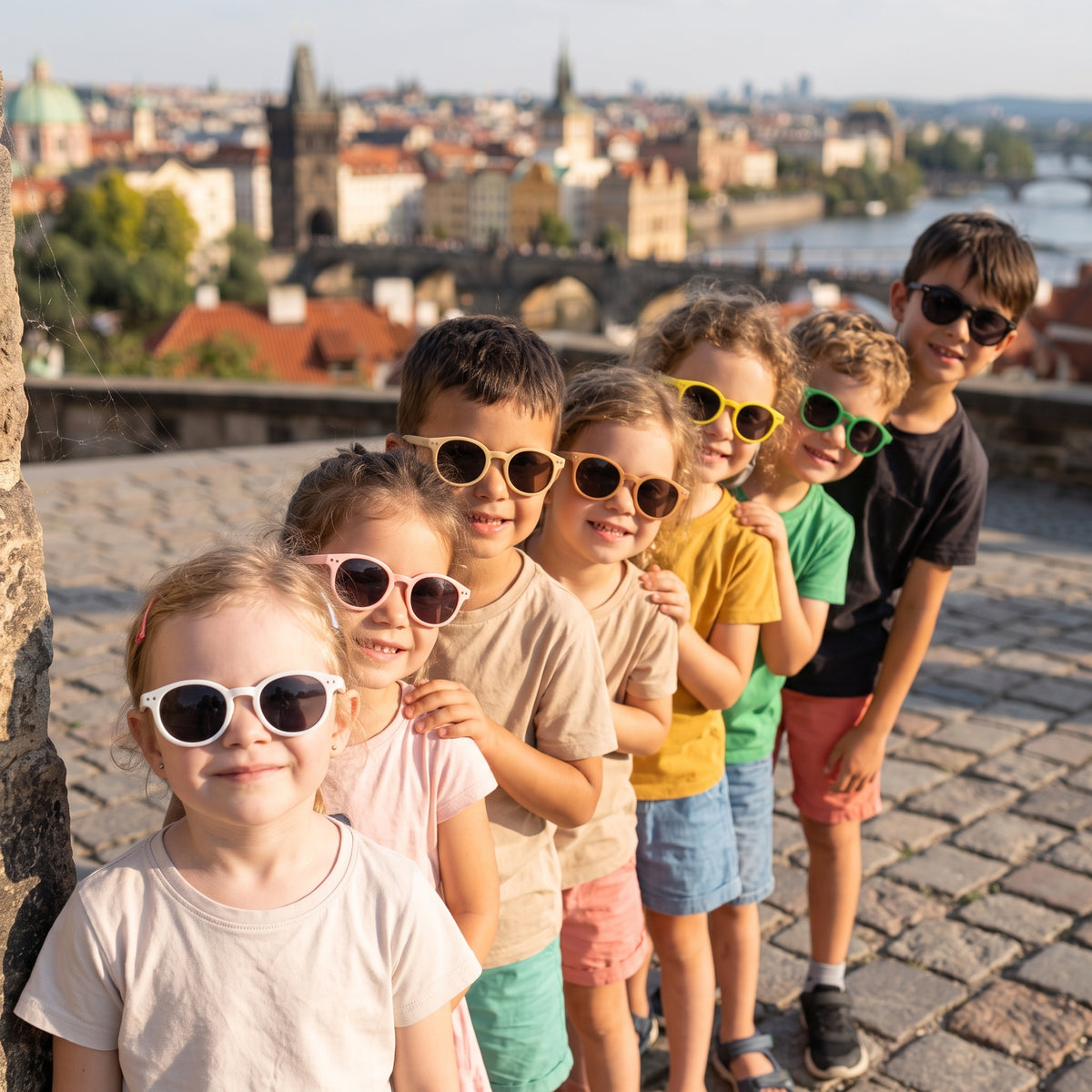 Dziecięce okulary przeciwsłoneczne Monkey Mum® - Psie spojrzenie - więcej kolorów
