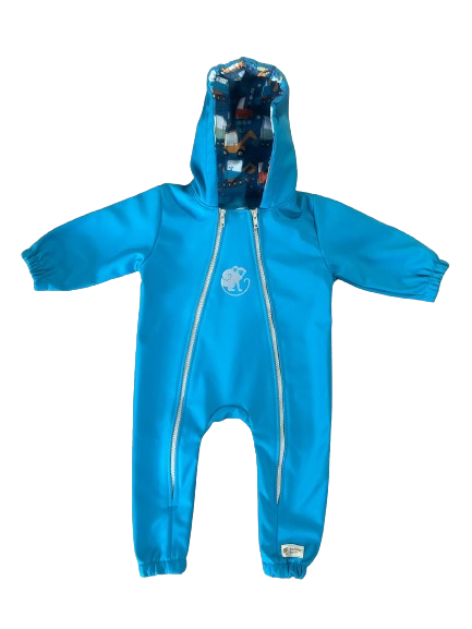 Monkey Mum® Kombinezon softshellowy z membraną – Wesoły plac budowy - rozm. 62/68, 74/80