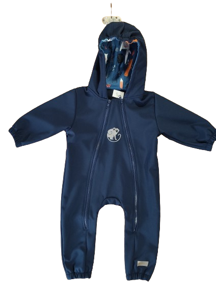 Monkey Mum® Kombinezon softshellowy z membraną – Nocne niebo ze zwierzątkami - roz. 62/68, 74/80