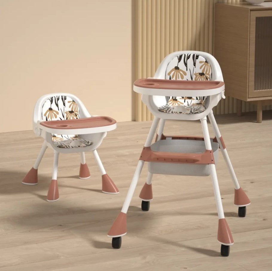 Dziecięce krzesełko do karmienia 2w1 Simple - Coffee Red - rozpakowane