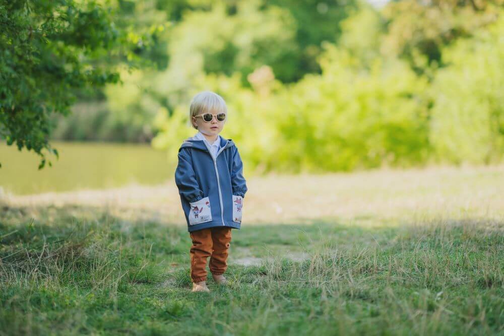 Dziecięce softshellowe spodnie z membraną Monkey Mum® - Jesienne liście