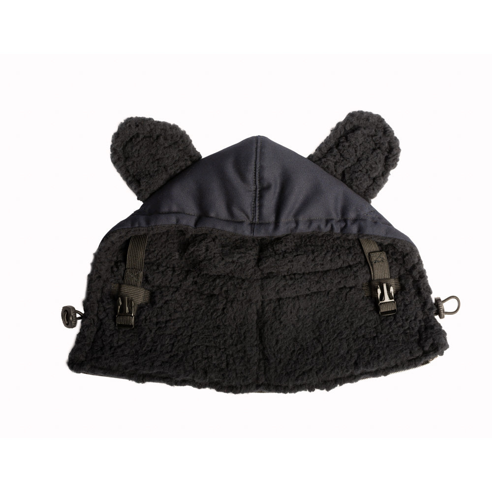 Monkey Mum® Ocieplany kaptur do nosidełka Carrie - Srebrny mrok