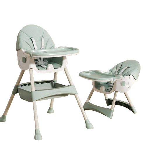 Dziecięce krzesełko do karmienia 2w1 Comfort - Zielone - po rozpakowaniu