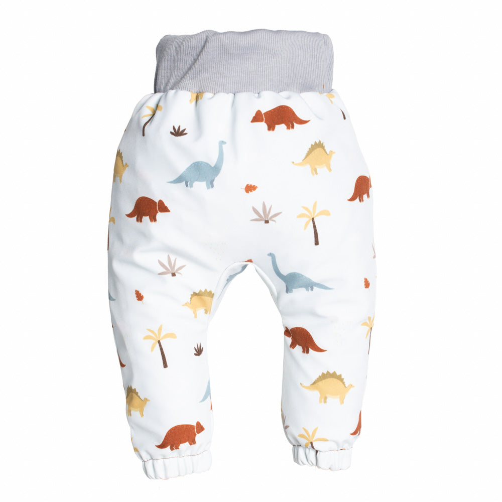 Dětské softshellové kalhoty s membránou Monkey Mum® - Dinosauří příběh