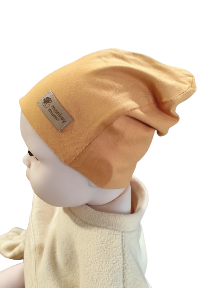 Czapka Monkey Mum® - Musztardowa