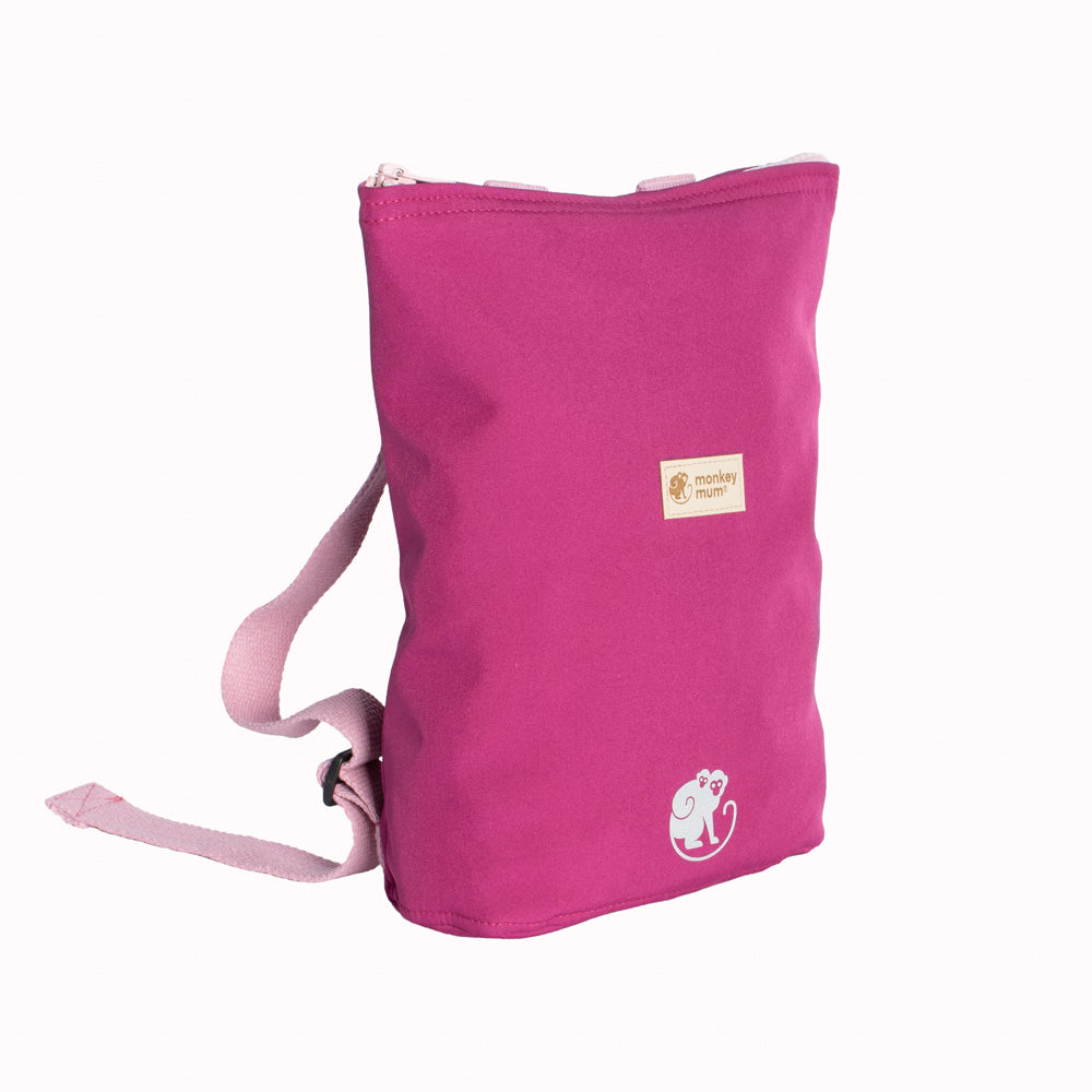 Dziecięcy plecaczek softshellowy Monkey Mum® - Soczysta malina