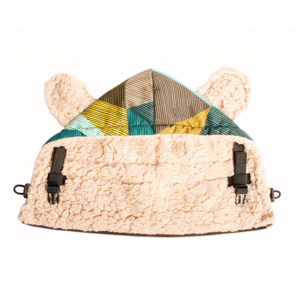 Monkey Mum® Ocieplany kaptur do nosidełka Carrie - Urocza geometria