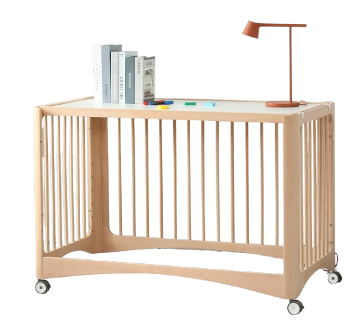 Łóżeczko dziecięce 4w1 - Lite drewno - 120x65 cm