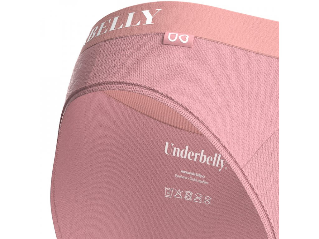 Majtki menstruacyjne Uniwersalne podbrzusze, Słabsza miesiączka - stary róż