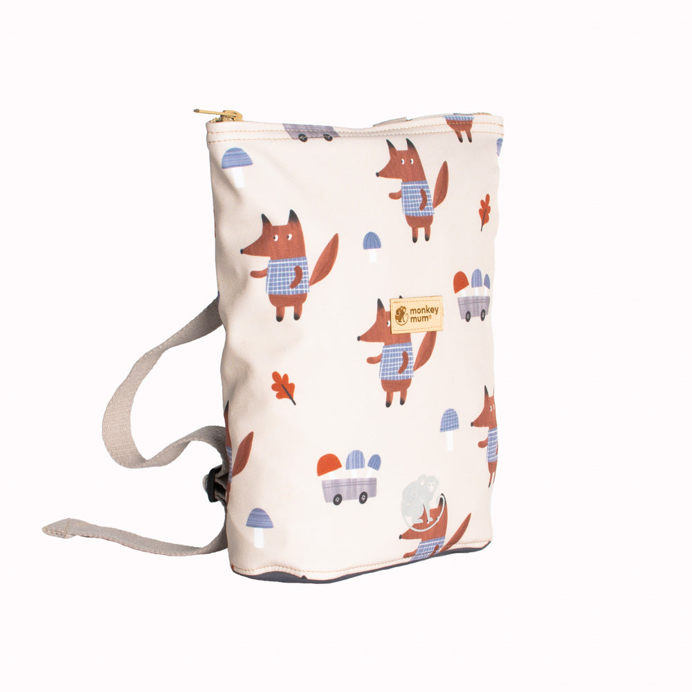 Dziecięcy plecaczek softshellowy Monkey Mum® - Liski na grzybach