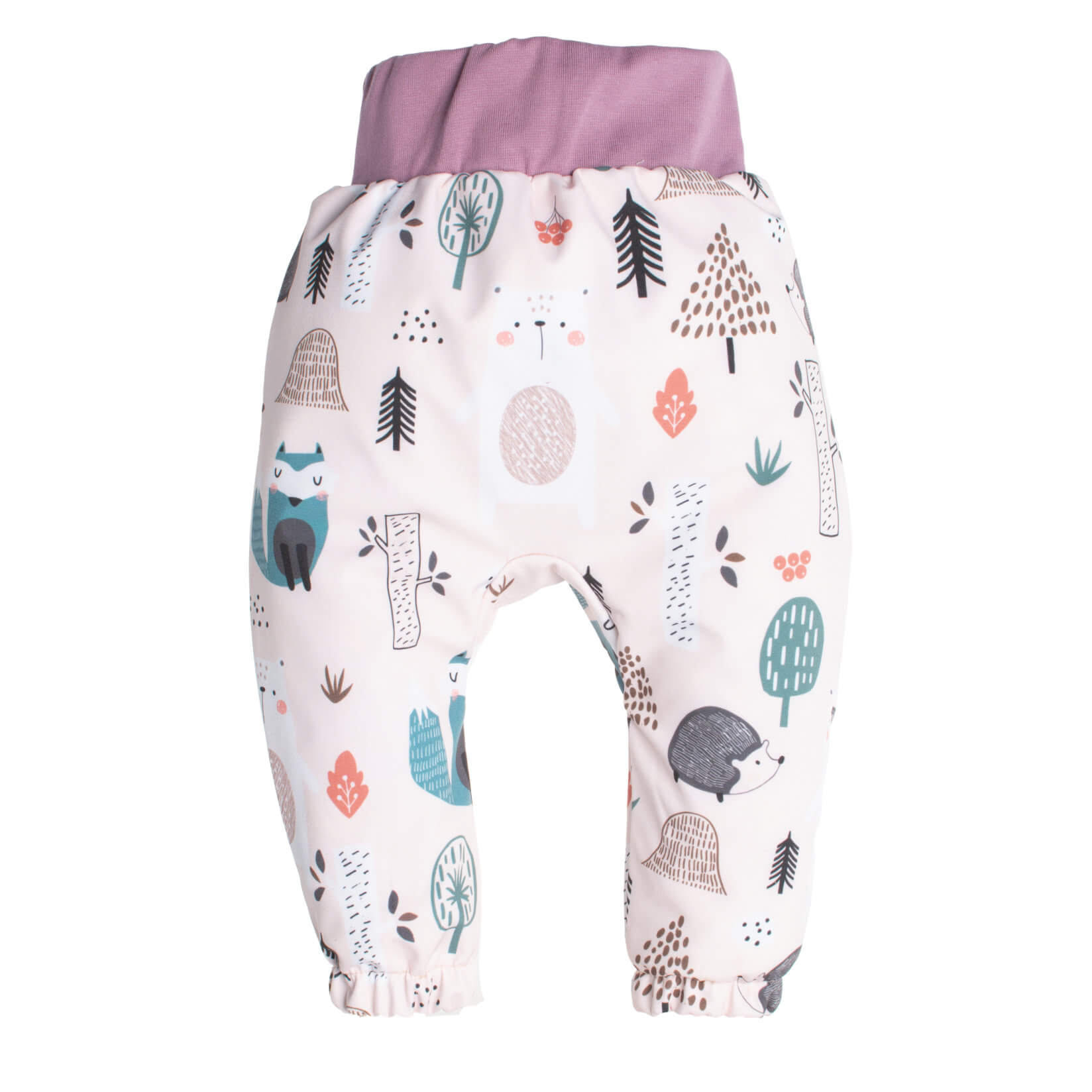Dziecięce softshellowe spodnie z membraną Monkey Mum® - Dzienne zwierzątka