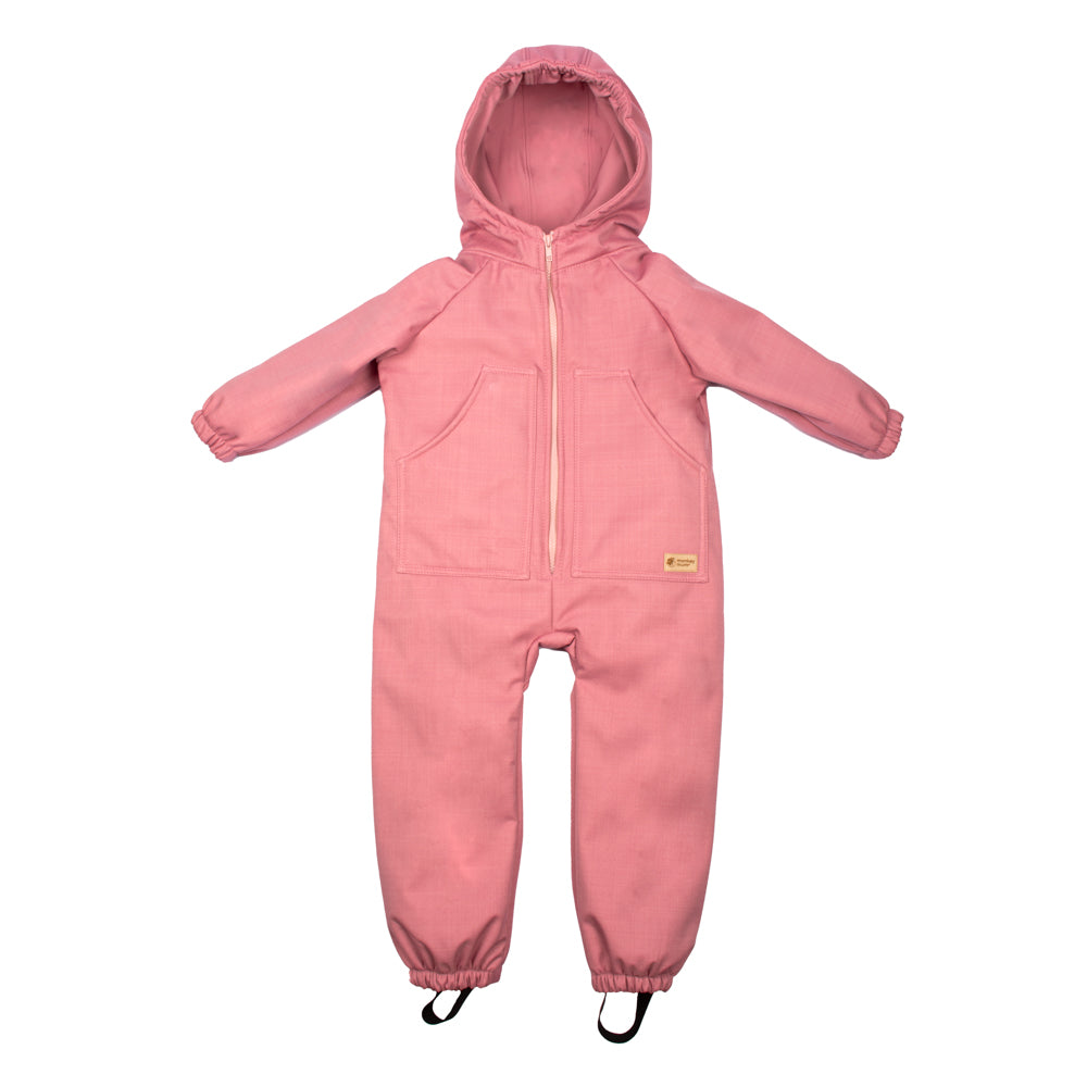 Monkey Mum® Dziecięcy zimowy kombinezon softshellowy z barankiem - Różowa owieczka - roz. 98/104, 110/116