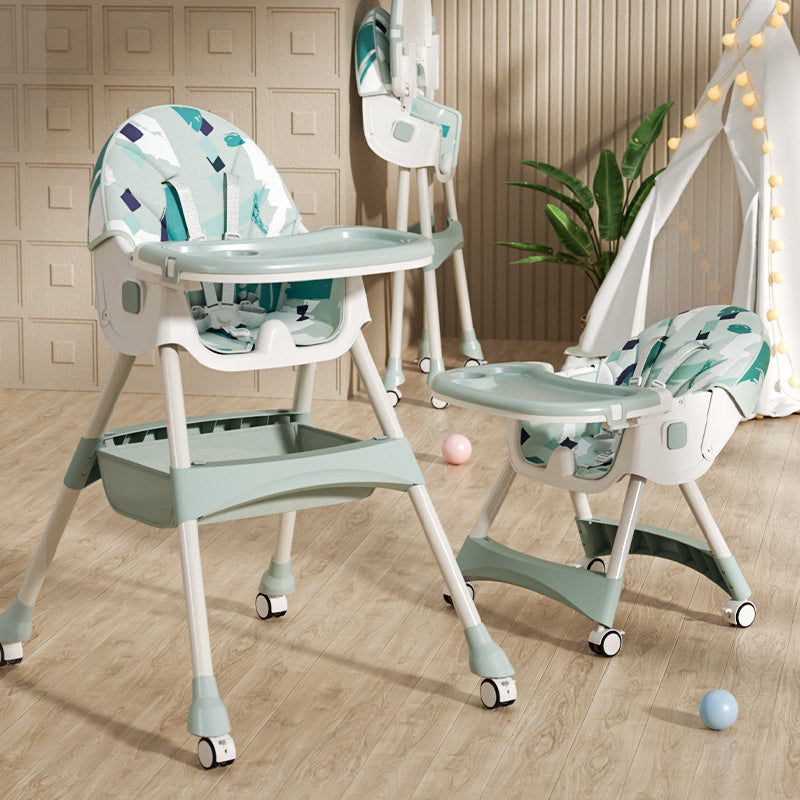 Dziecięce krzesełko do karmienia 2w1 Comfort - Zielony Ornament