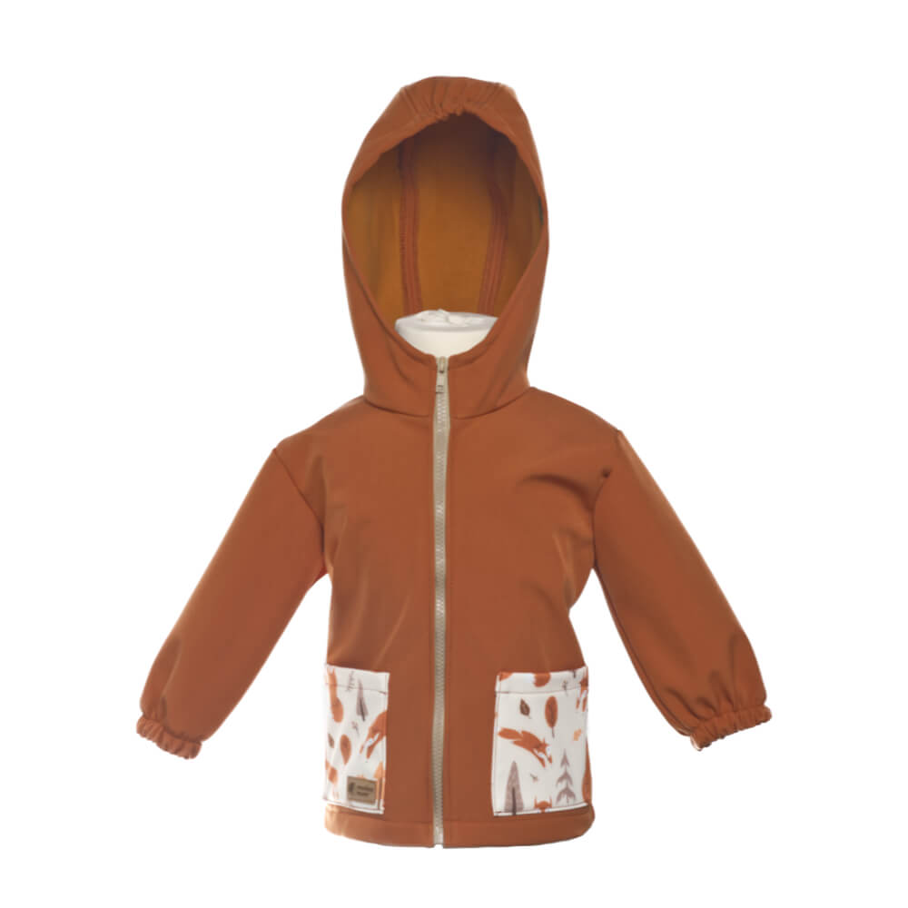 Dziecięca kurtka softshellowa z membraną Monkey Mum® - Jesienne liście