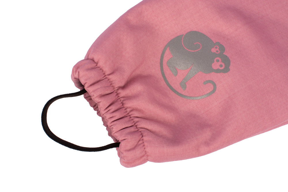 Dětské rostoucí zimní softshellové kalhoty s beránkem Monkey Mum® - Růžová ovečka