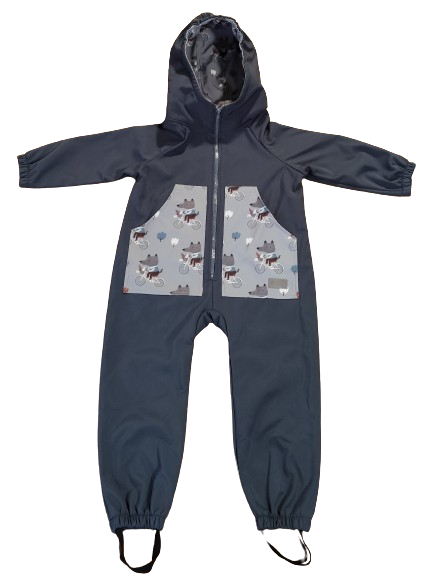 Monkey Mum® Kombinezon softshellowy z membraną – Tajemnicza wycieczka - roz. 98/104, 110/116