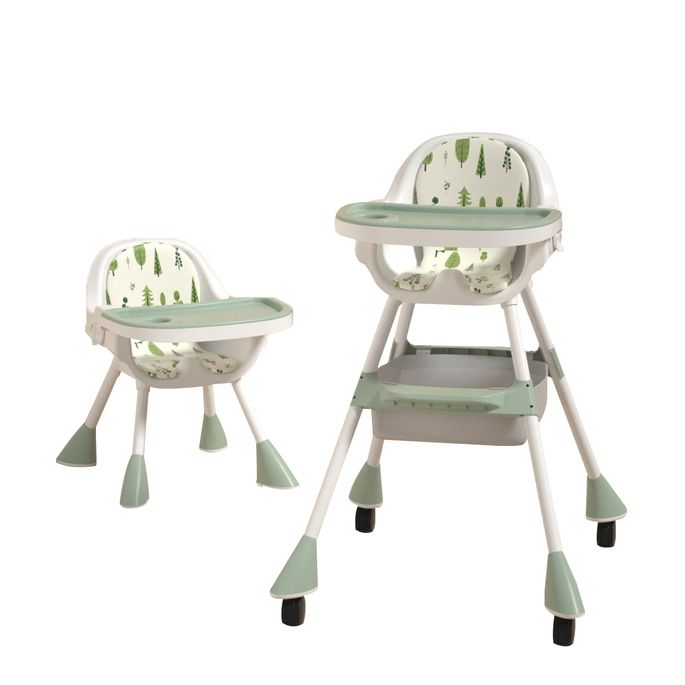 Dziecięce krzesełko do karmienia 2w1 Simple - Matcha Green
