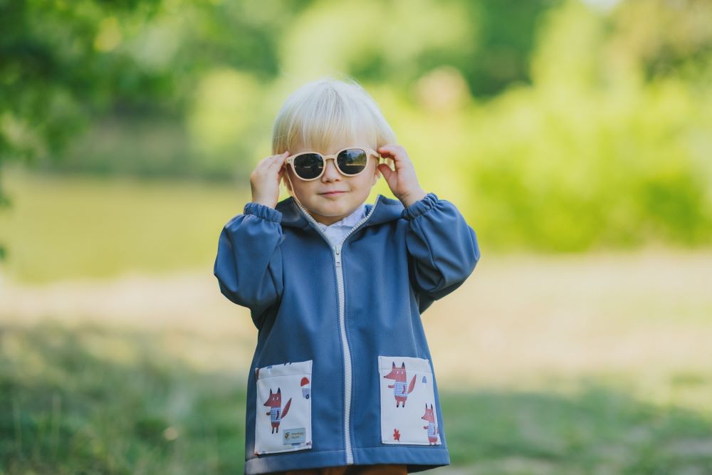 Dziecięca kurtka softshellowa z membraną Monkey Mum® - Tajemnicza wyprawa z lisem