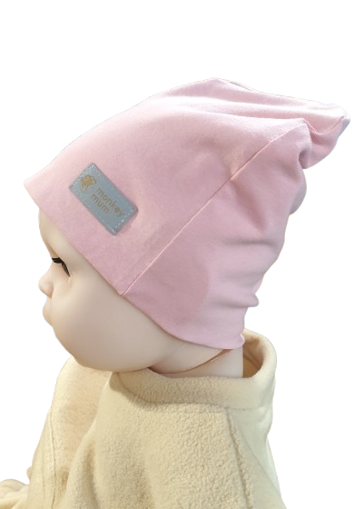 Czapka Monkey Mum® - Jasnoróżowa