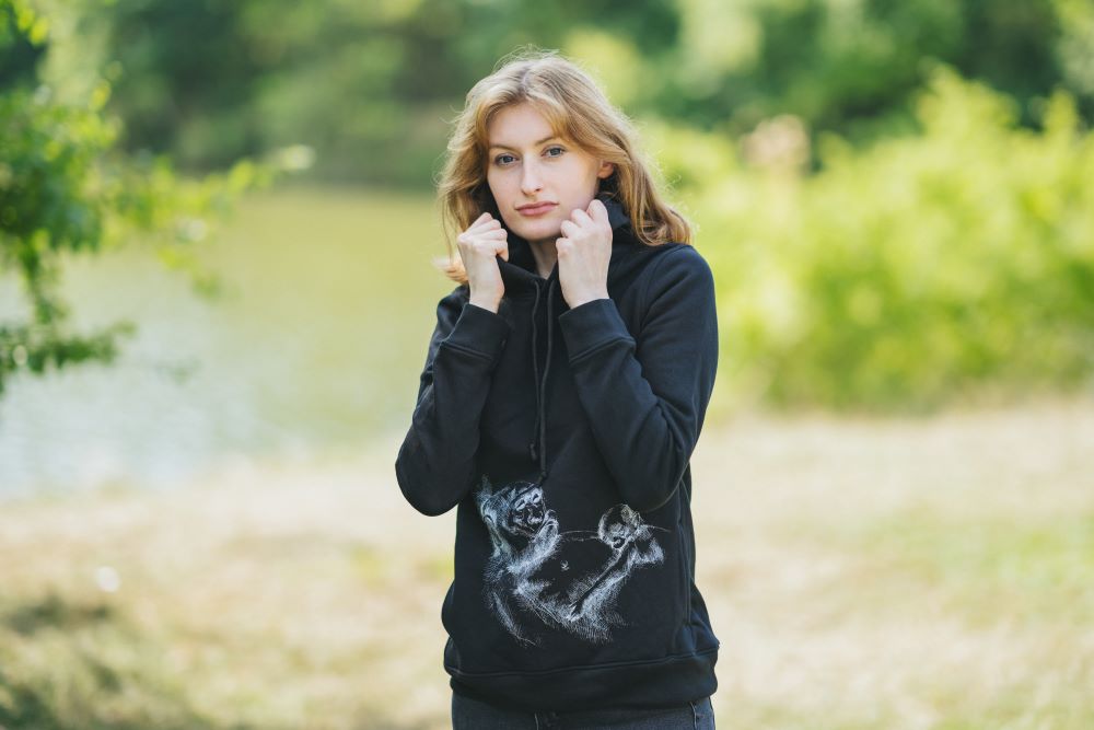Bluza do karmienia Monkey Mum® czarna - małpka