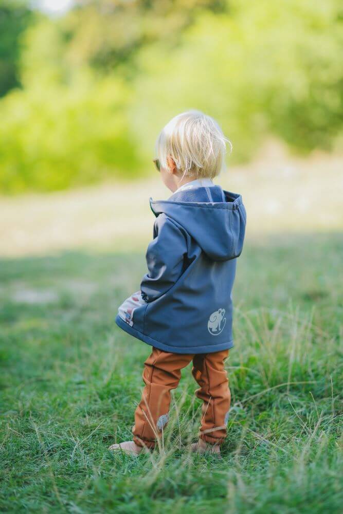Dziecięce softshellowe spodnie z membraną Monkey Mum® - Jesienne liście