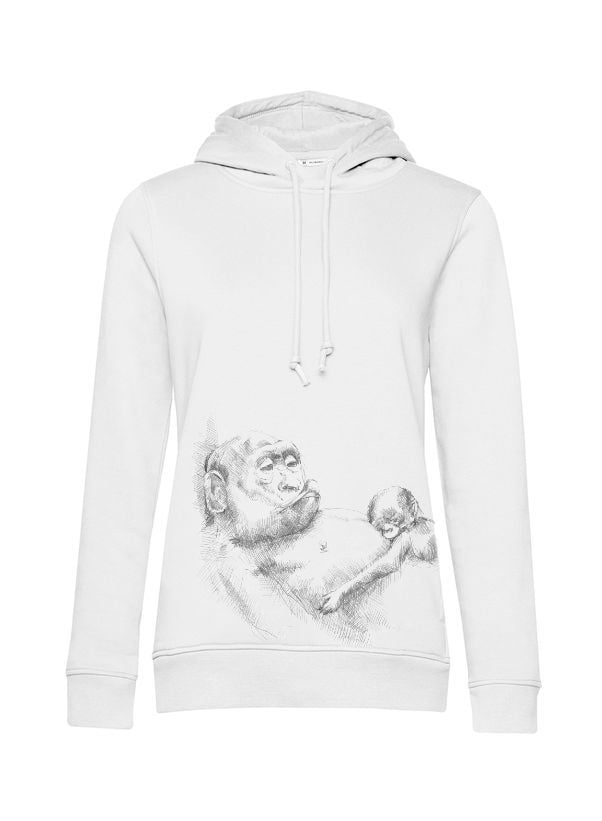 Bluza do karmienia Monkey Mum® biała - małpka, 2. jakość - rozm. XL