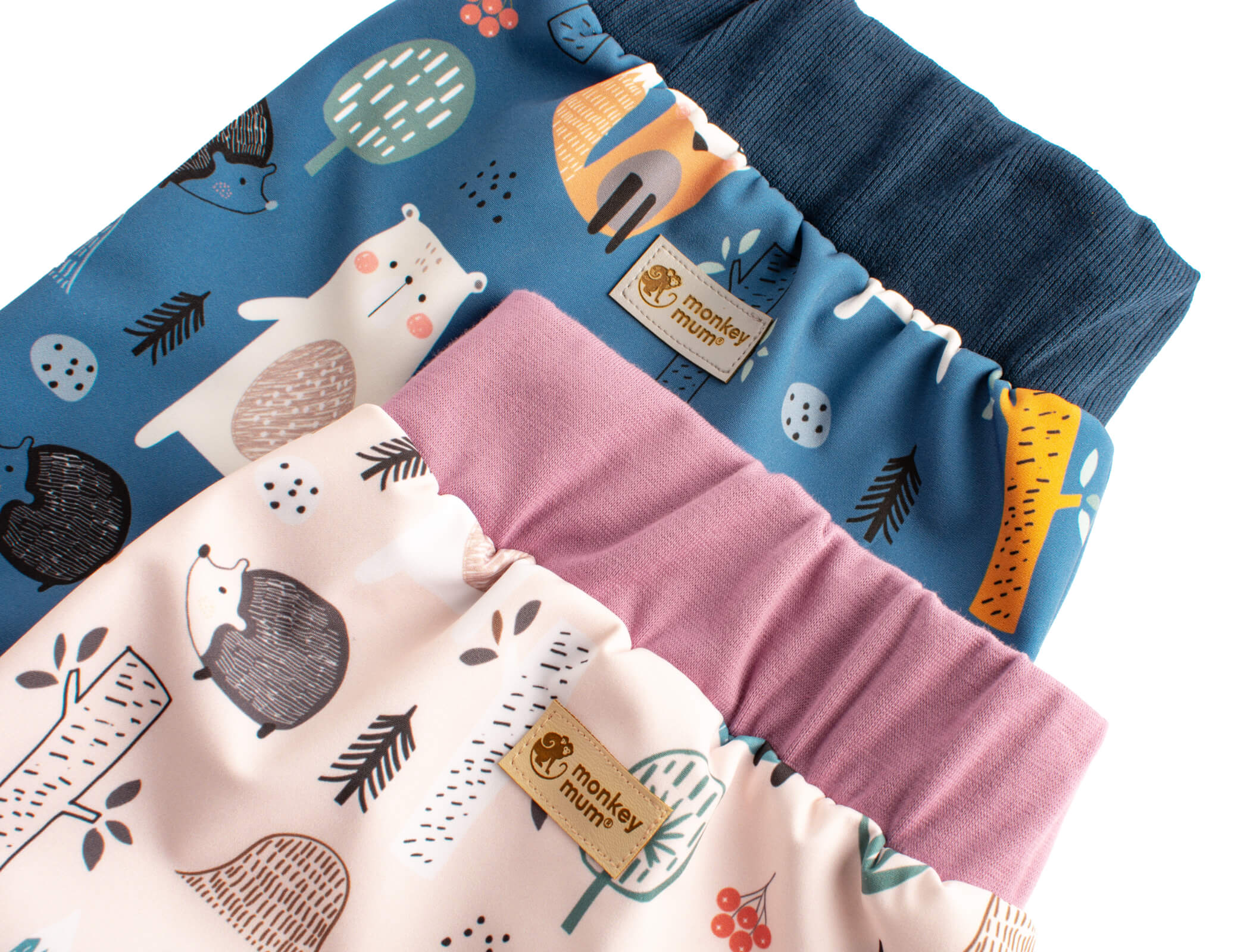 Dziecięce softshellowe spodnie z membraną Monkey Mum® - Nocne zwierzątka