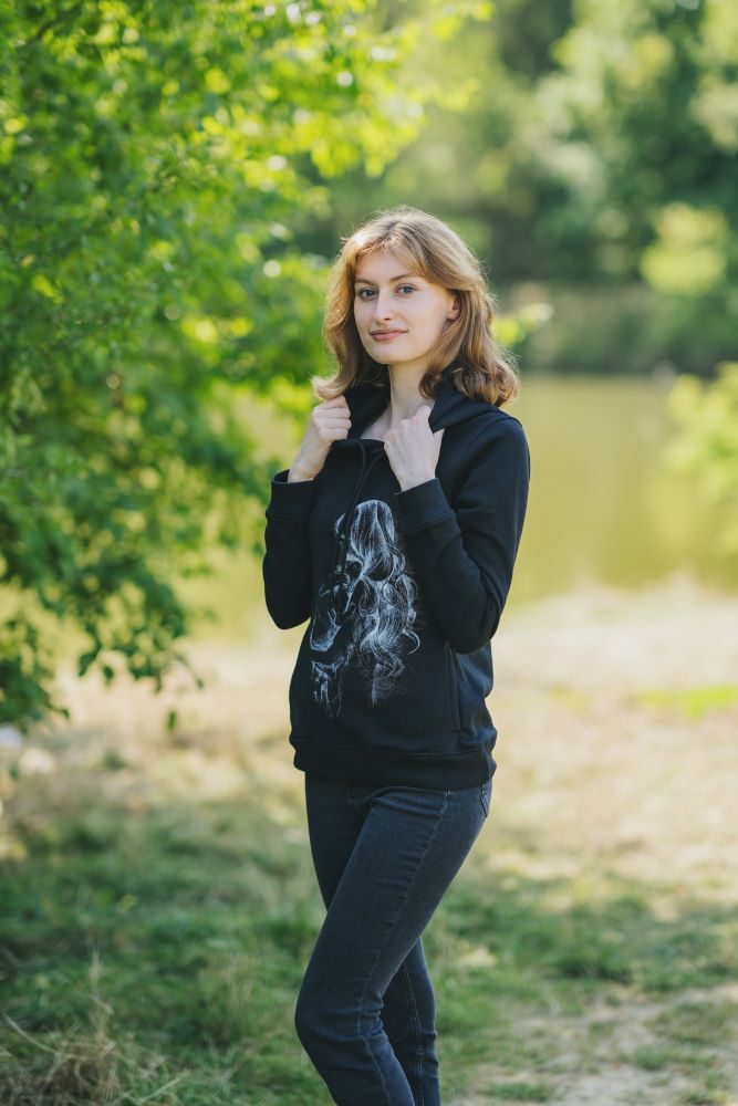 Bluza do karmienia Monkey Mum® czarna - kochająca mamusia