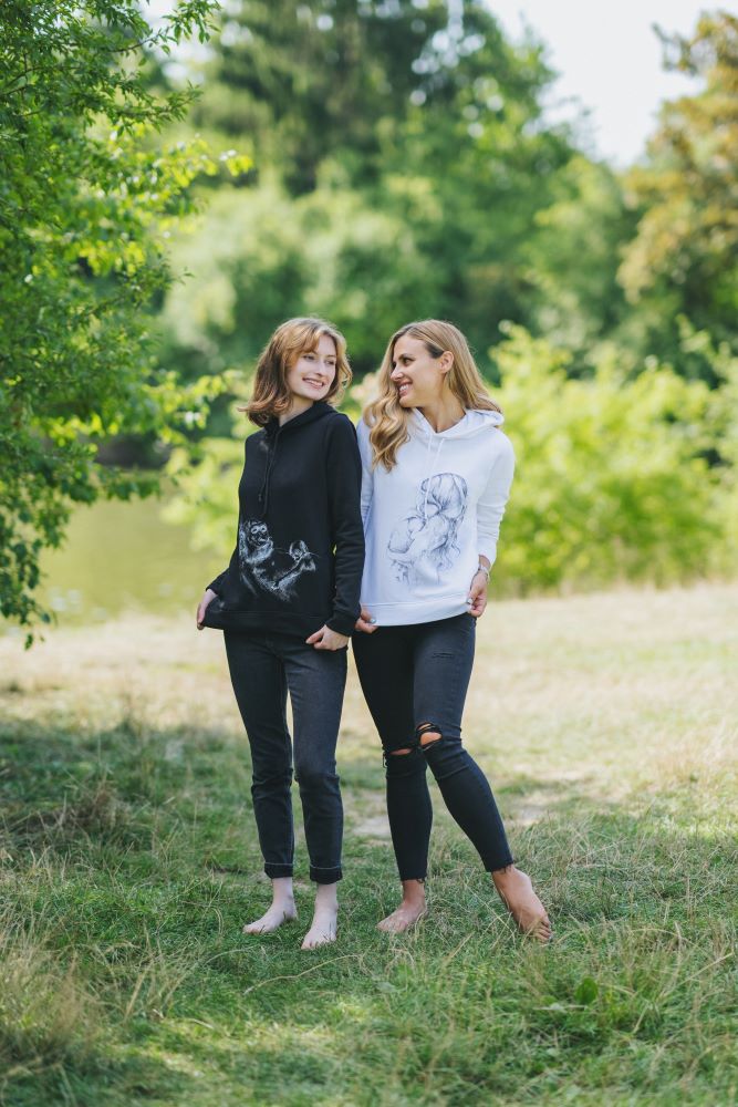 Bluza do karmienia Monkey Mum® biała - małpka, 2. jakość - rozm. XL