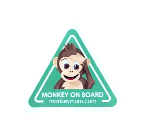Naklejka na samochód Monkey Mum® - Zielona