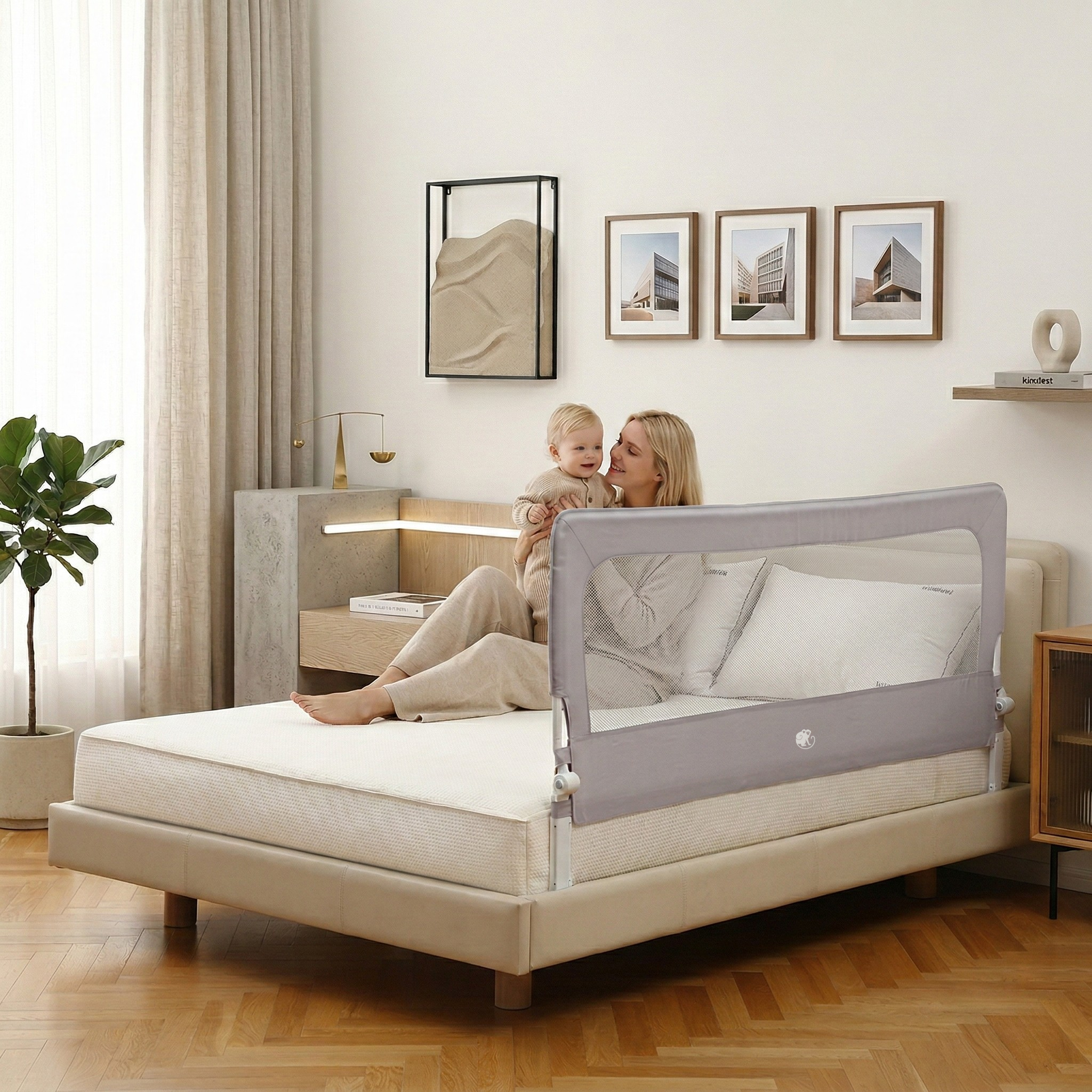 Barierka do łóżka Monkey Mum® Flip - rozpakowana