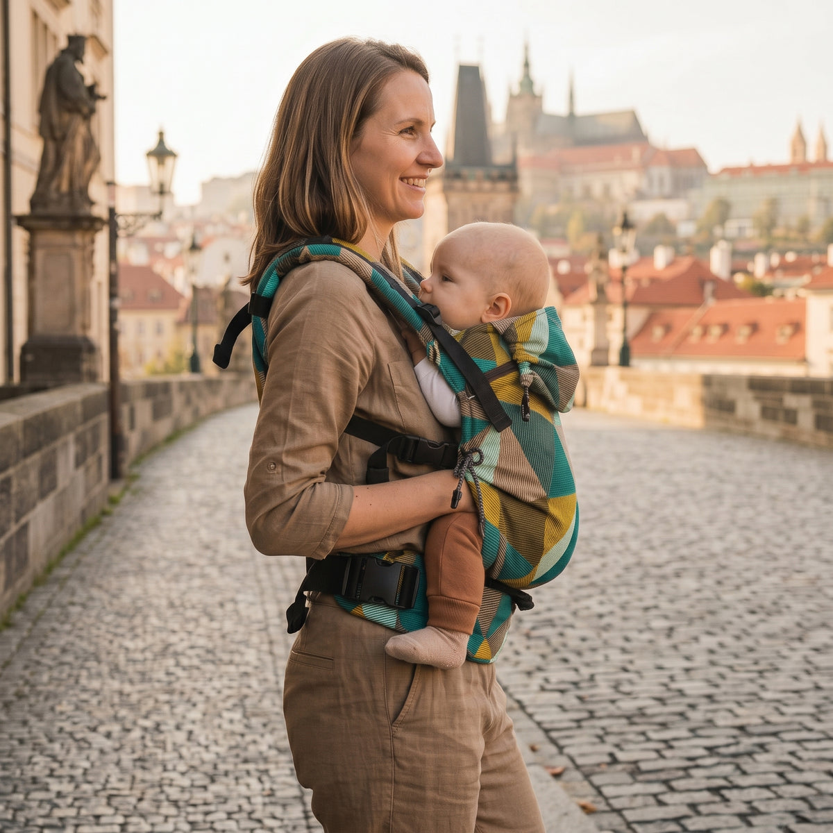 Monkey Mum® Ergonomiczne rosnące nosidło Carrie - Urok geometrii