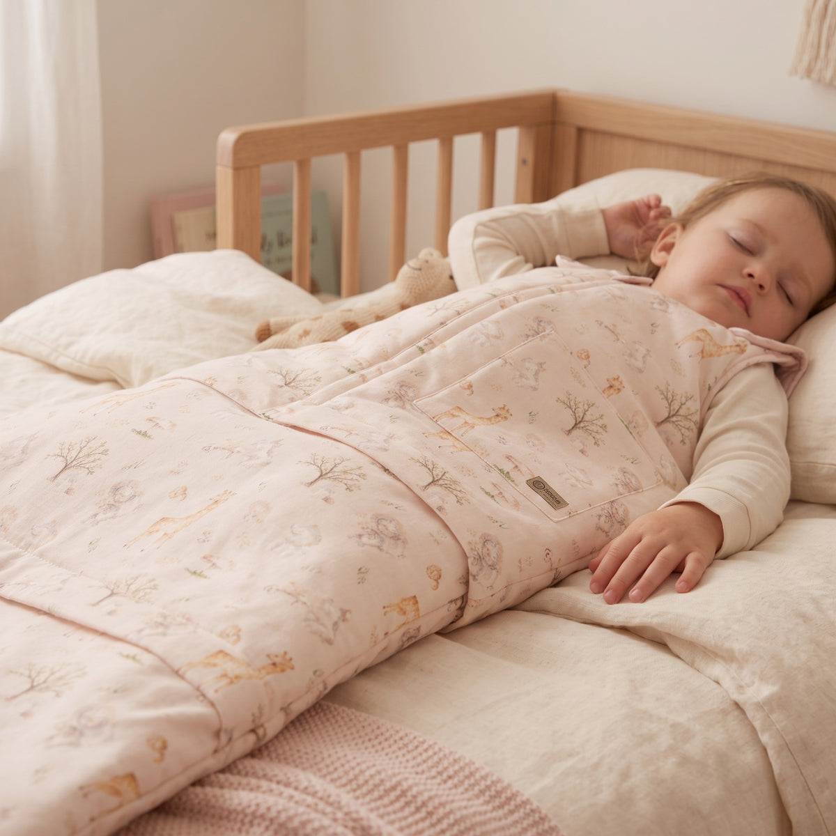 Zimowy rosnący śpiworek Monkey Mum® 0 - 4 lata - zestaw - Wiosna ze zwierzątkami