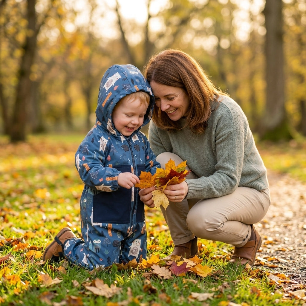 Monkey Mum® Kombinezon softshellowy z membraną – Nocne zwierzątka - roz. 98/104, 110/116