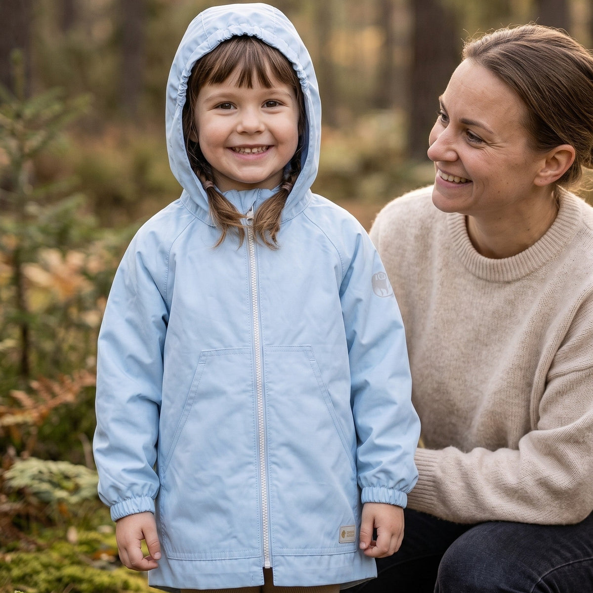 Monkey Mum® Kurtka z ortalionu z rękawem raglanowym - Jasnoniebieska