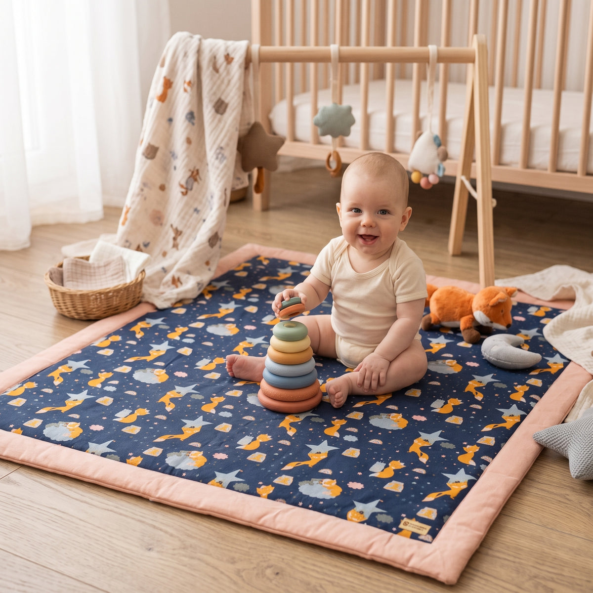 Mata do zabawy Monkey Mum® - Gwiezdne zwierzątka